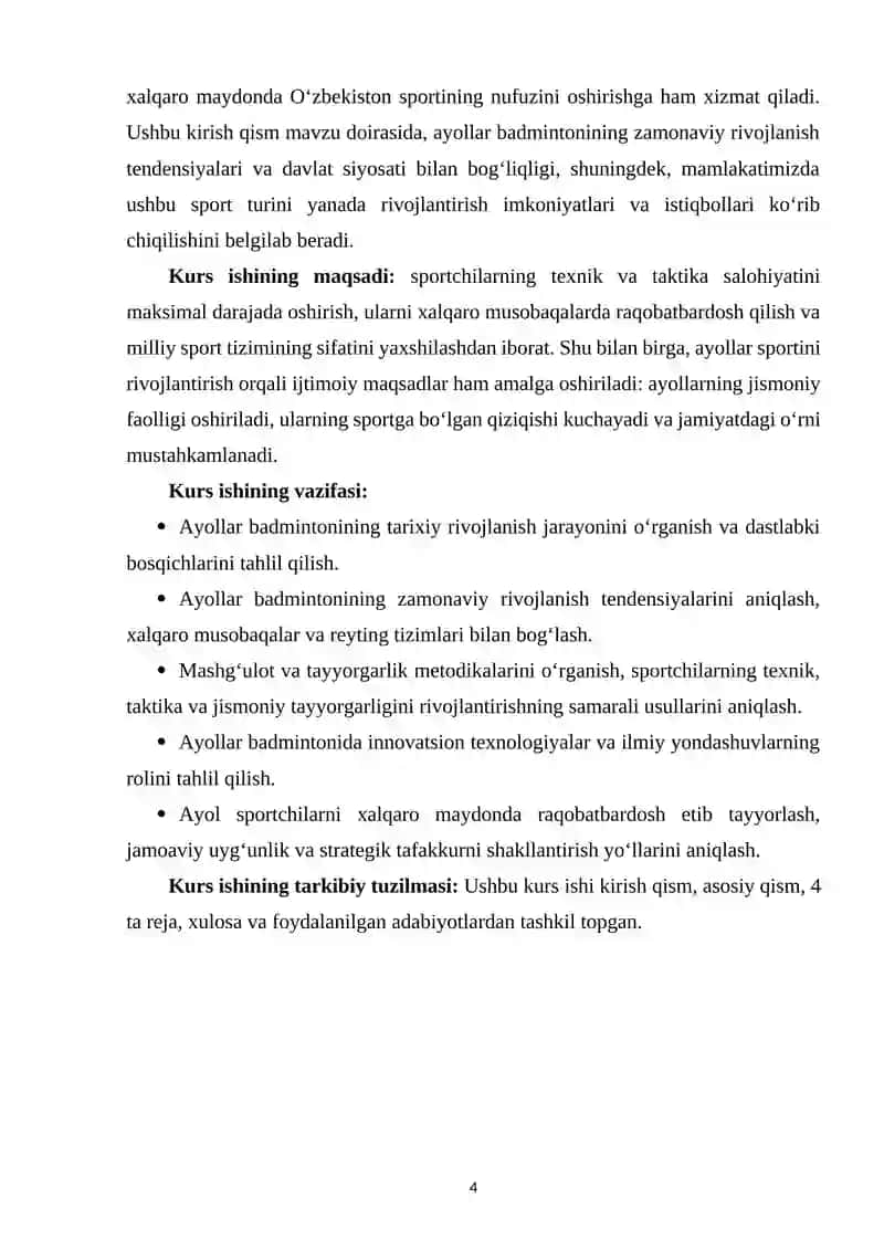 Ayollar badmintoni rivojlantirish jarayoni va tendensiyalari 3