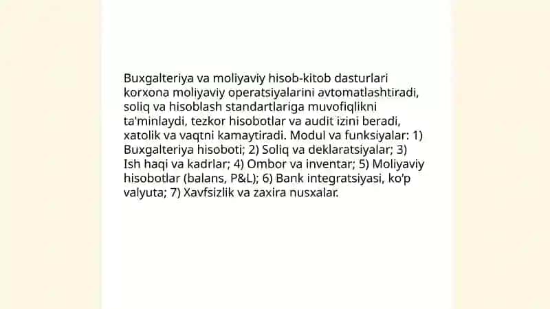 Buxgalteriya va moliyaviy hisob-kitob dasturlari 3