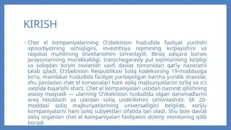 Chetelkompaniyalari ustidan nazorat qilish 3