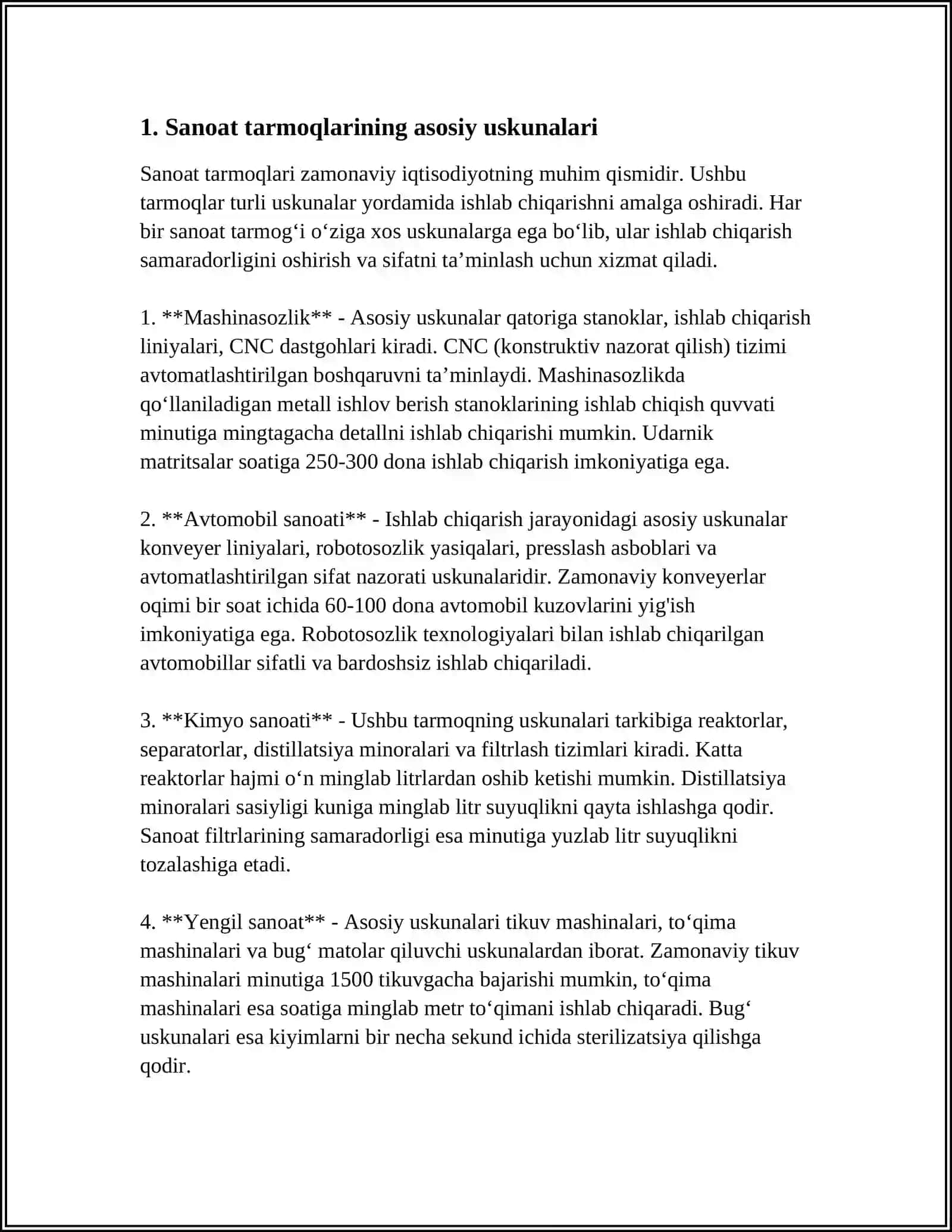 Sanoat tarmoqlarining asosiy uskunalari 3