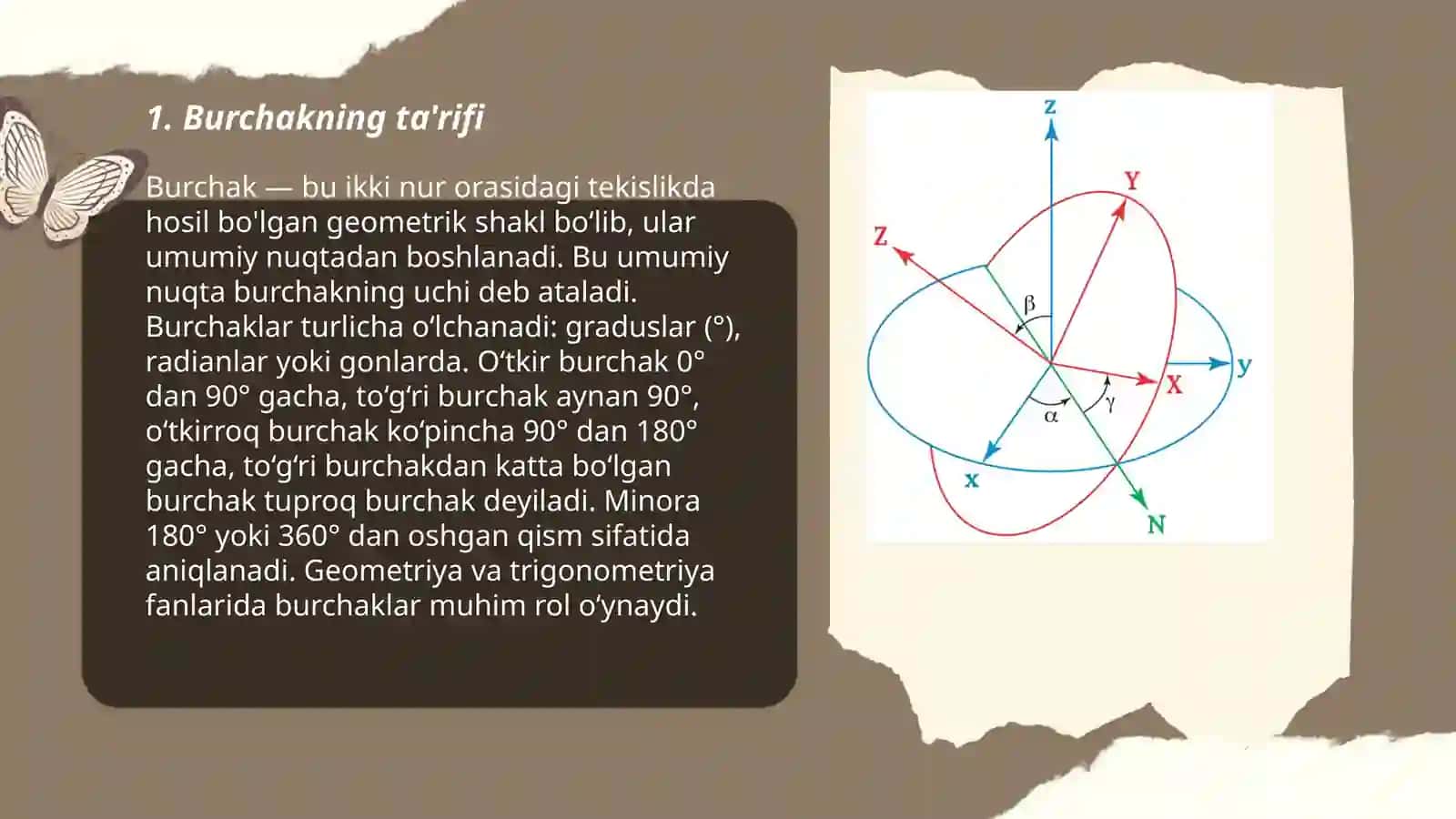 Matematik burchaklar tashkil qilish 3