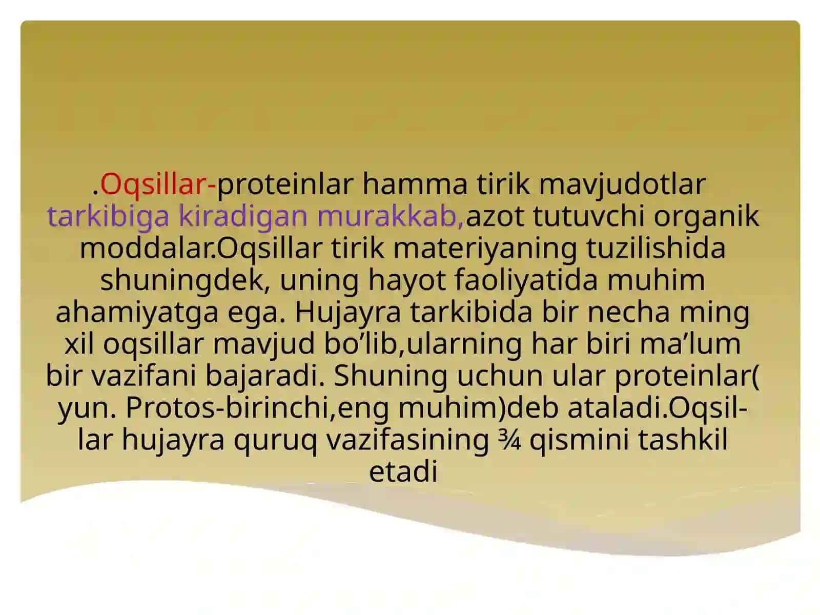 Umumiy biologiya fanidan tayorlagan prezintatsiya 3