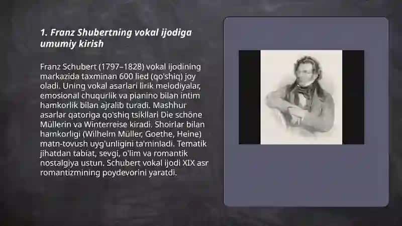 Franz Shubert vokal ijodi 3
