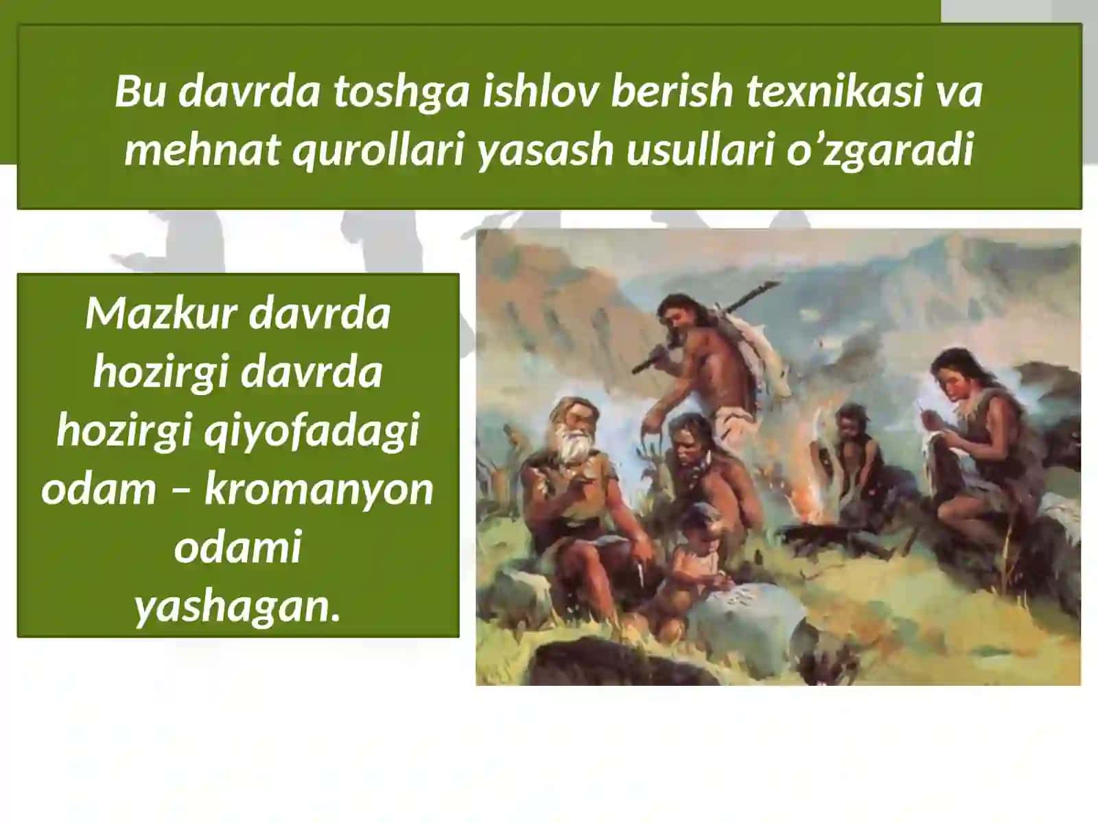 6-sinf Tarix fanidan Urug'chilik jamiyati dars taqdimot 3