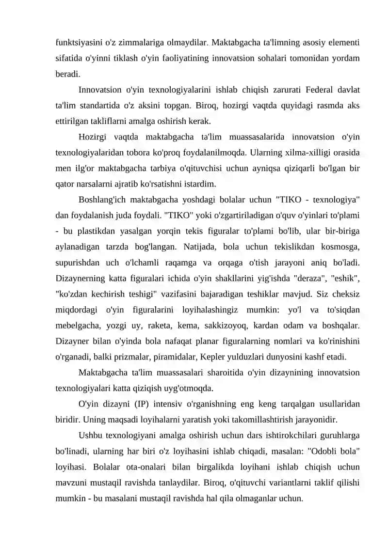 BOLA SHAXSINI SHAKILLANISHIDA O'YINNNING O'RNI 3