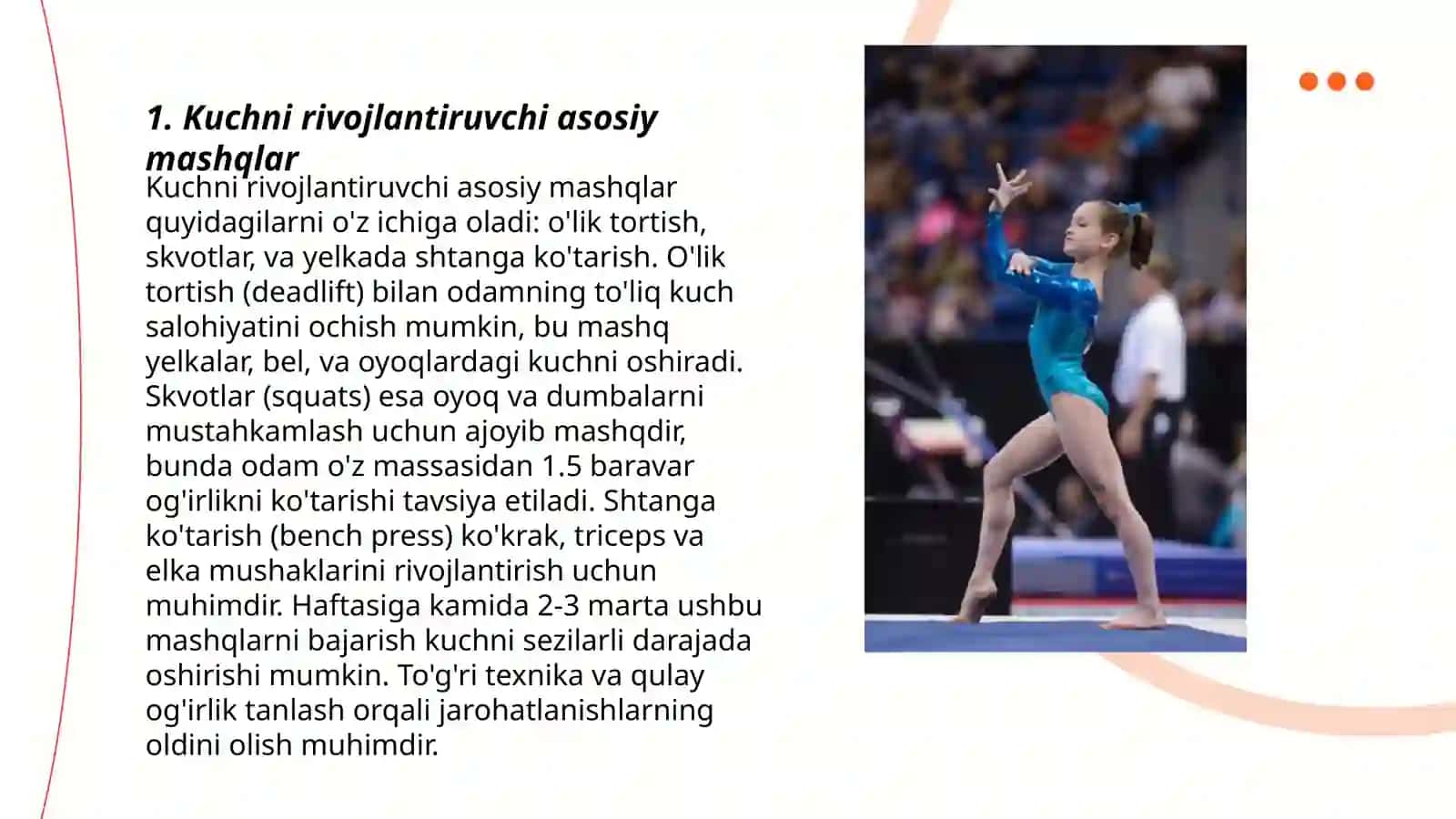 Atletik gimnastika - kuchni rivojlantiruvchi mashqlar tizimi 3