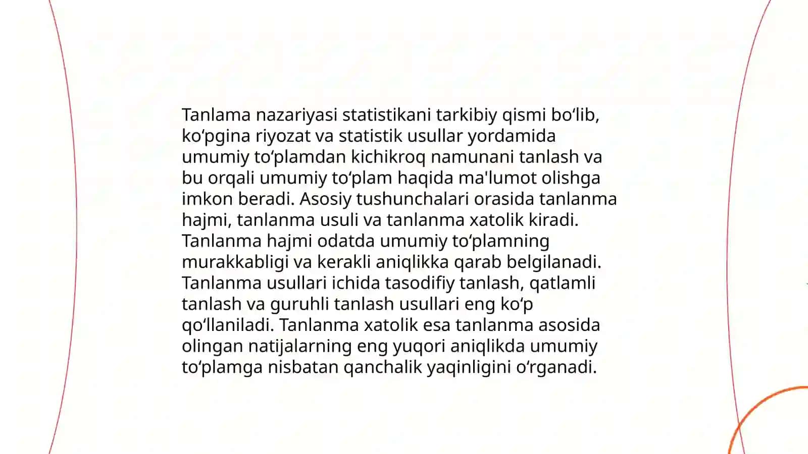 O’zaro bog’liq tanlamalarni statistik jihatdan tadqiq etish 3