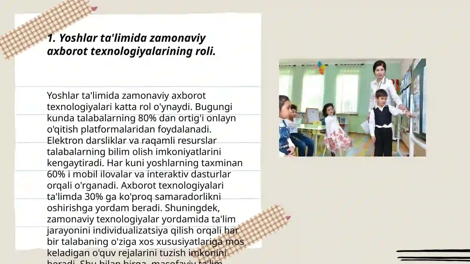 Yoshlar ta'lim tarbiyasida zamonaviy axborot texnalogiyalarning oʻrni va ahamiyati 3
