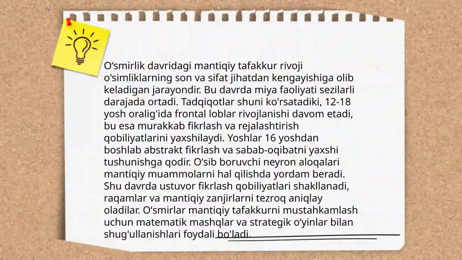 Oʻsmirlik davrida intelektual va emotsional rivojlanish 3