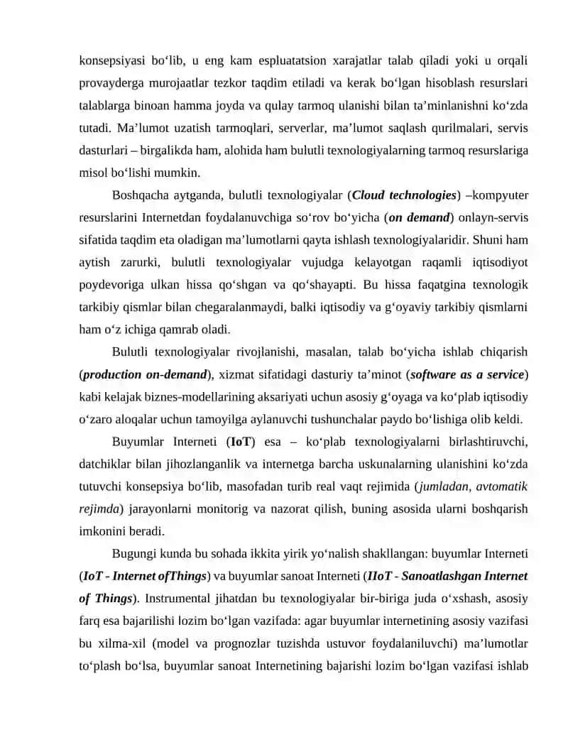 RAQAMLI IQTISODIYOTNING ASOSIY TARKIBIY ELEMENTLARI TAVSIFI 3