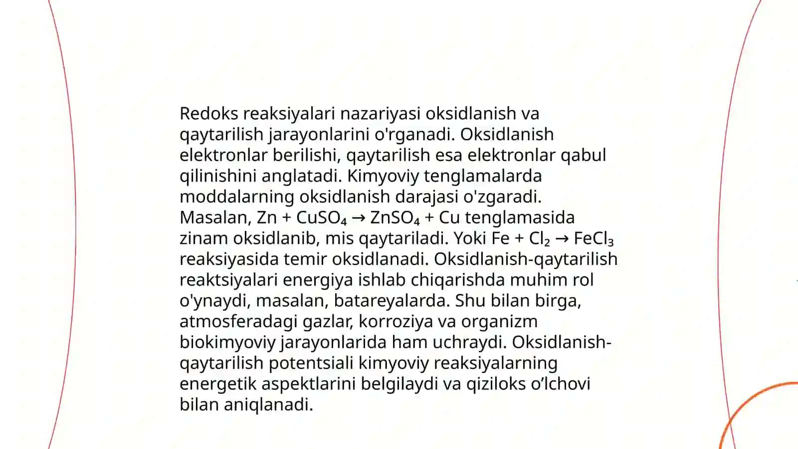 Oksidlanish-qaytarilish reaksiyalarini analizdagi ahamiyati 3