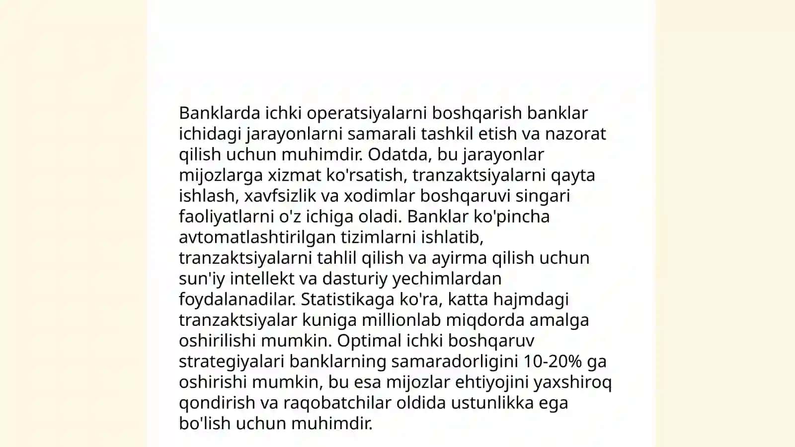 Banklarda ichki operatsiyalar hisobi 3