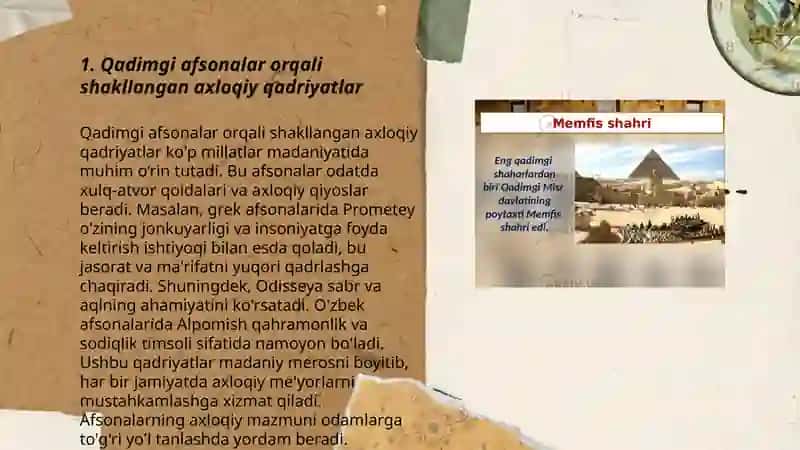 Qadimgi afsona va satrlarning tarbiyaviy ahamiyati 3