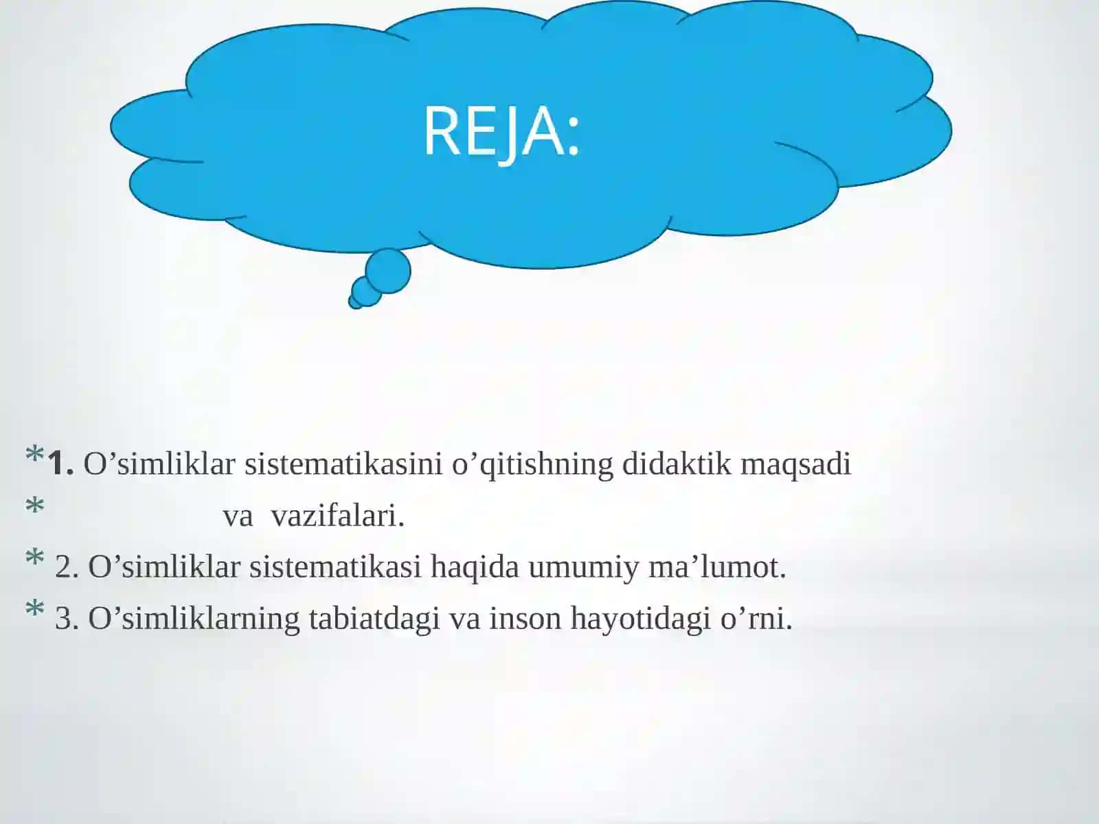 O’simliklar sistematikasi haqida tushuncha 3