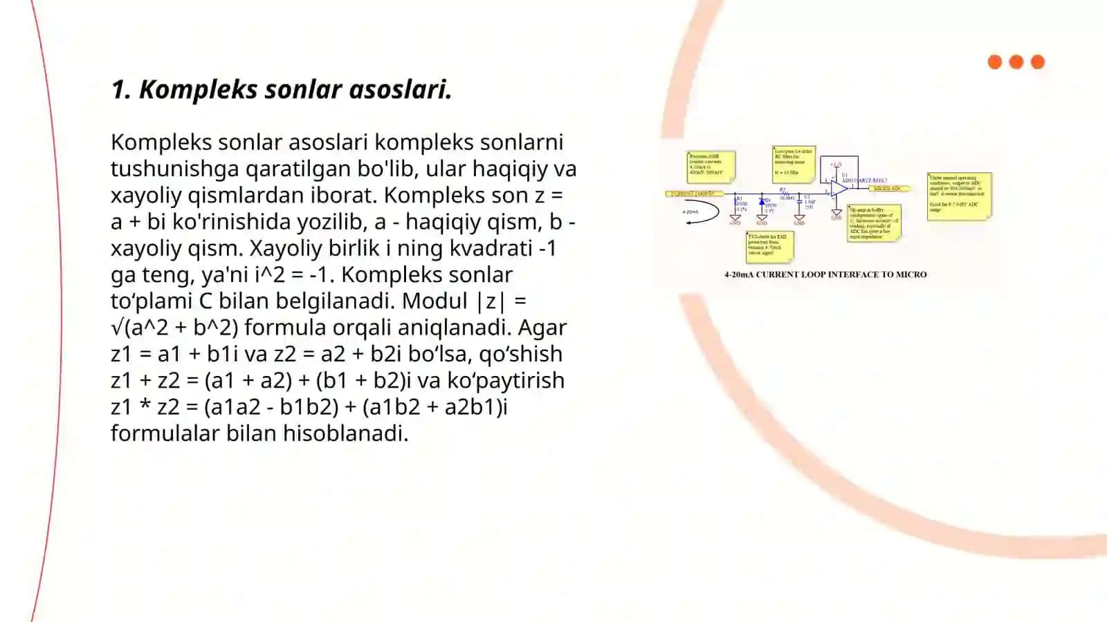 Kompleks sonlar asoslari 3