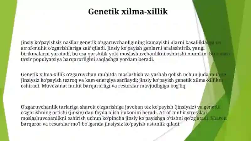 Hayvonlar organizimining jinssz va jinsiy ko'payishining almashinib turishi sabablari 3