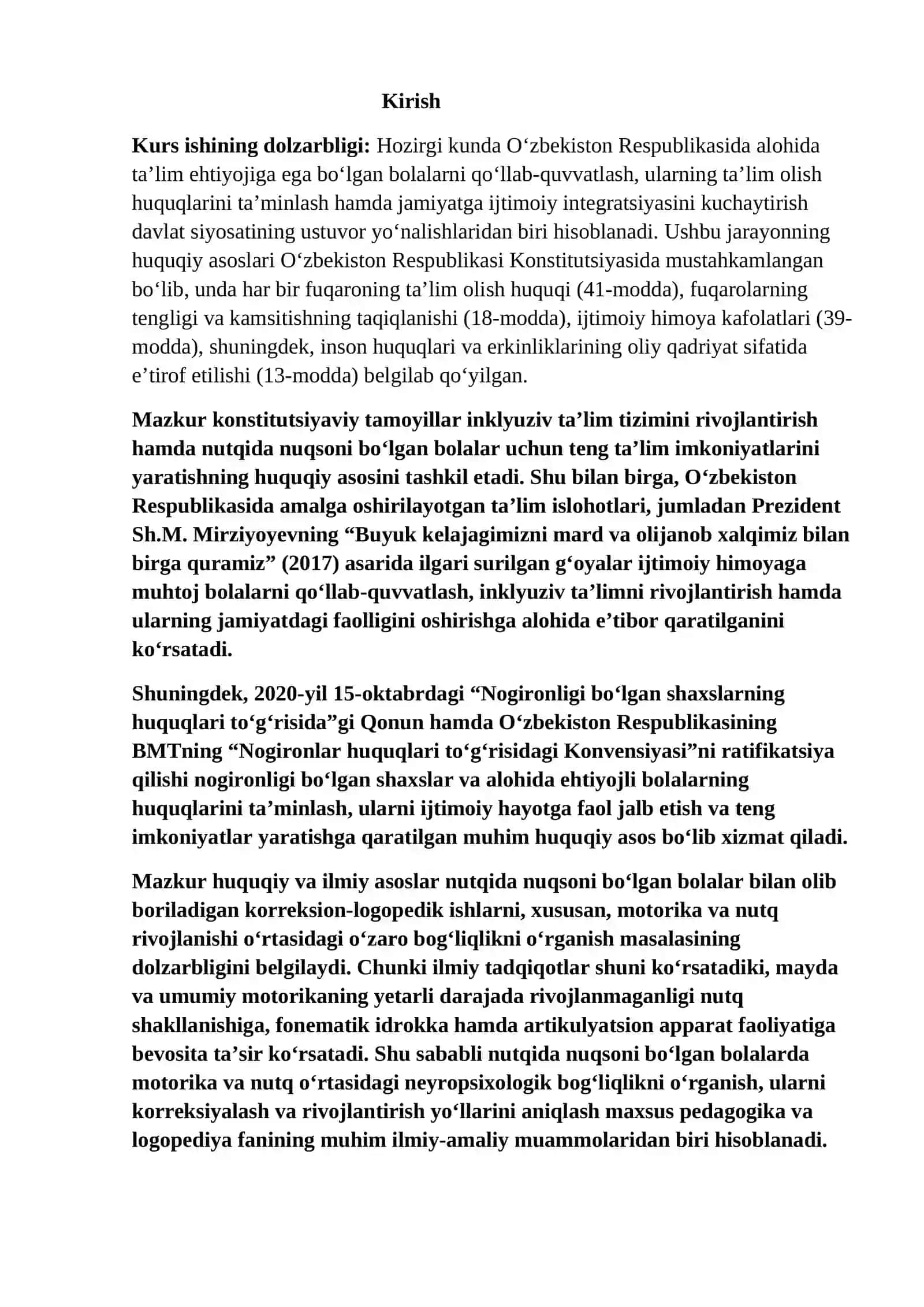 Nutqida nuqsoni bo‘lgan bolalarda motorikaning neyropsixologik asoslari 3