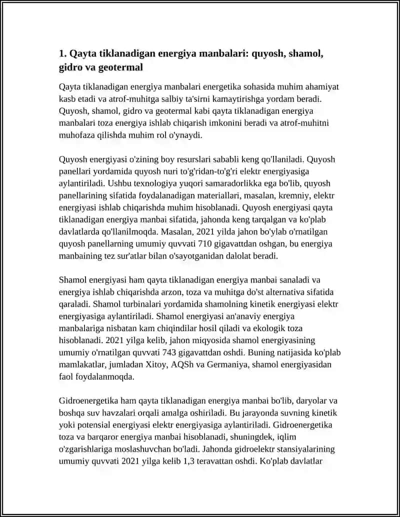 Qayta Tiklanadigan Energiya Manbalari 3