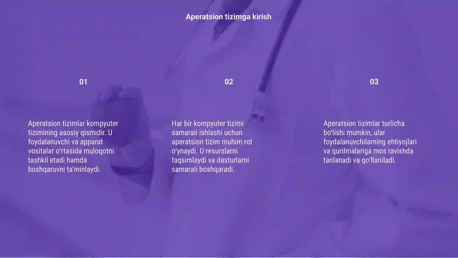 Aperatsion tizimlar 3