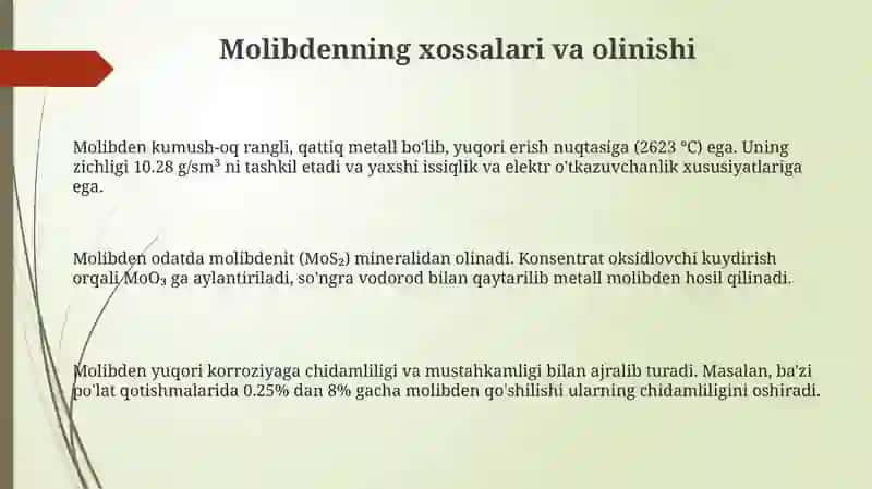 Molibdenhossalarivakompleksbrikmalari 3