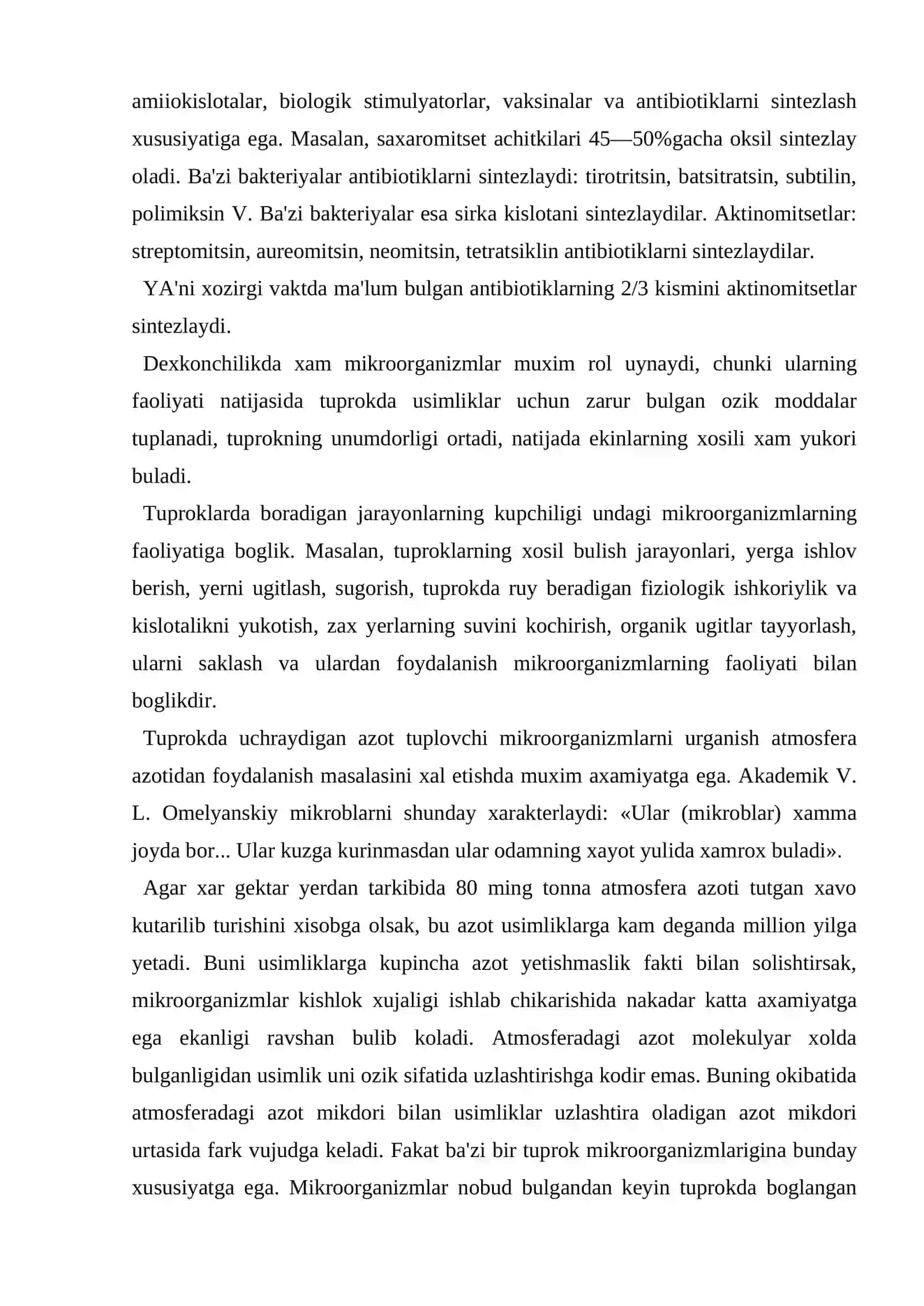 Tuprok biologiyasi fanining vazifasi nimalardan iborat 3