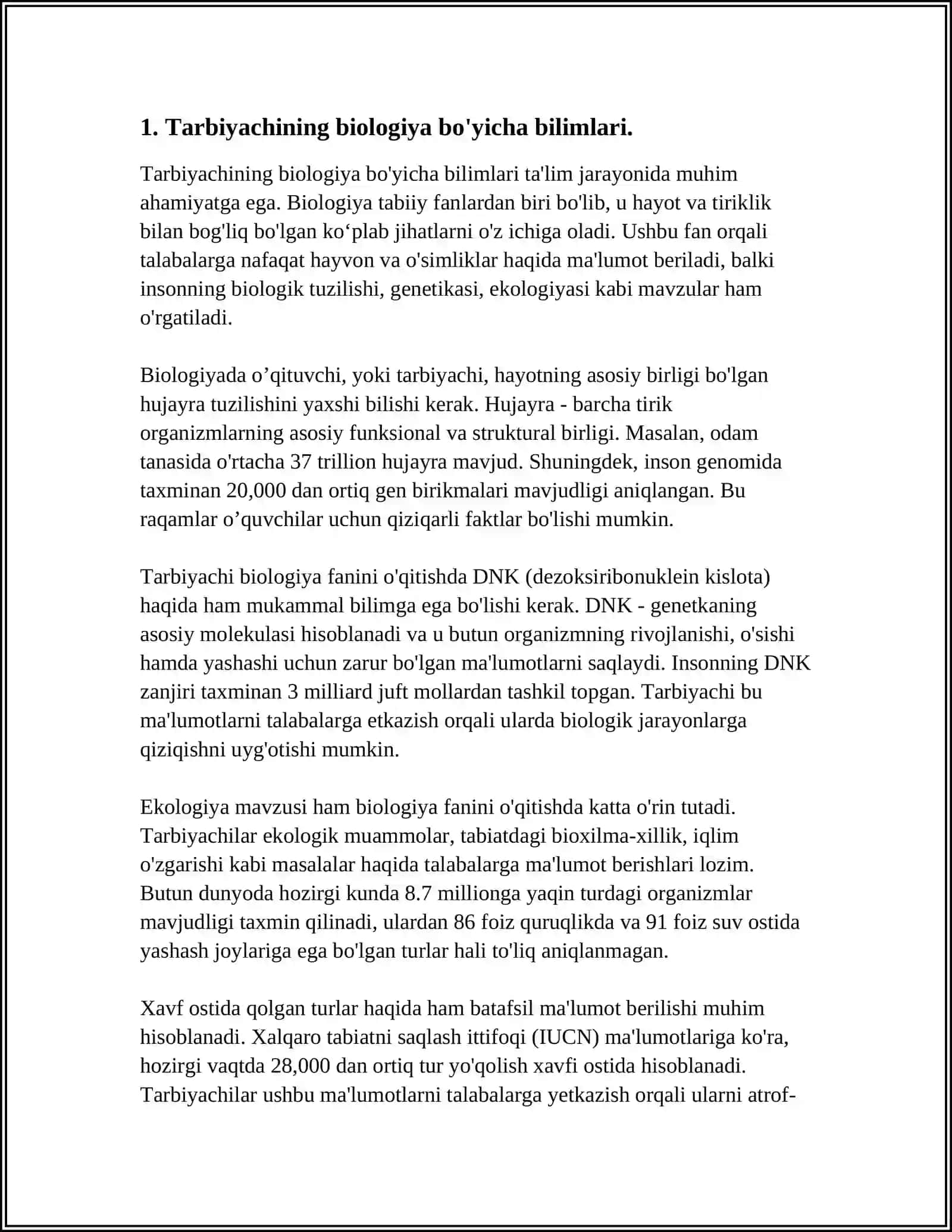 TABIAT BURCHAGIDA JOYLASHTIRILGAN TIRIK OBYEKTLARNI PARVARISH QILISHDA TARBIYACHINING BILIM VA MALAKALARINING AHAMIYATI 3