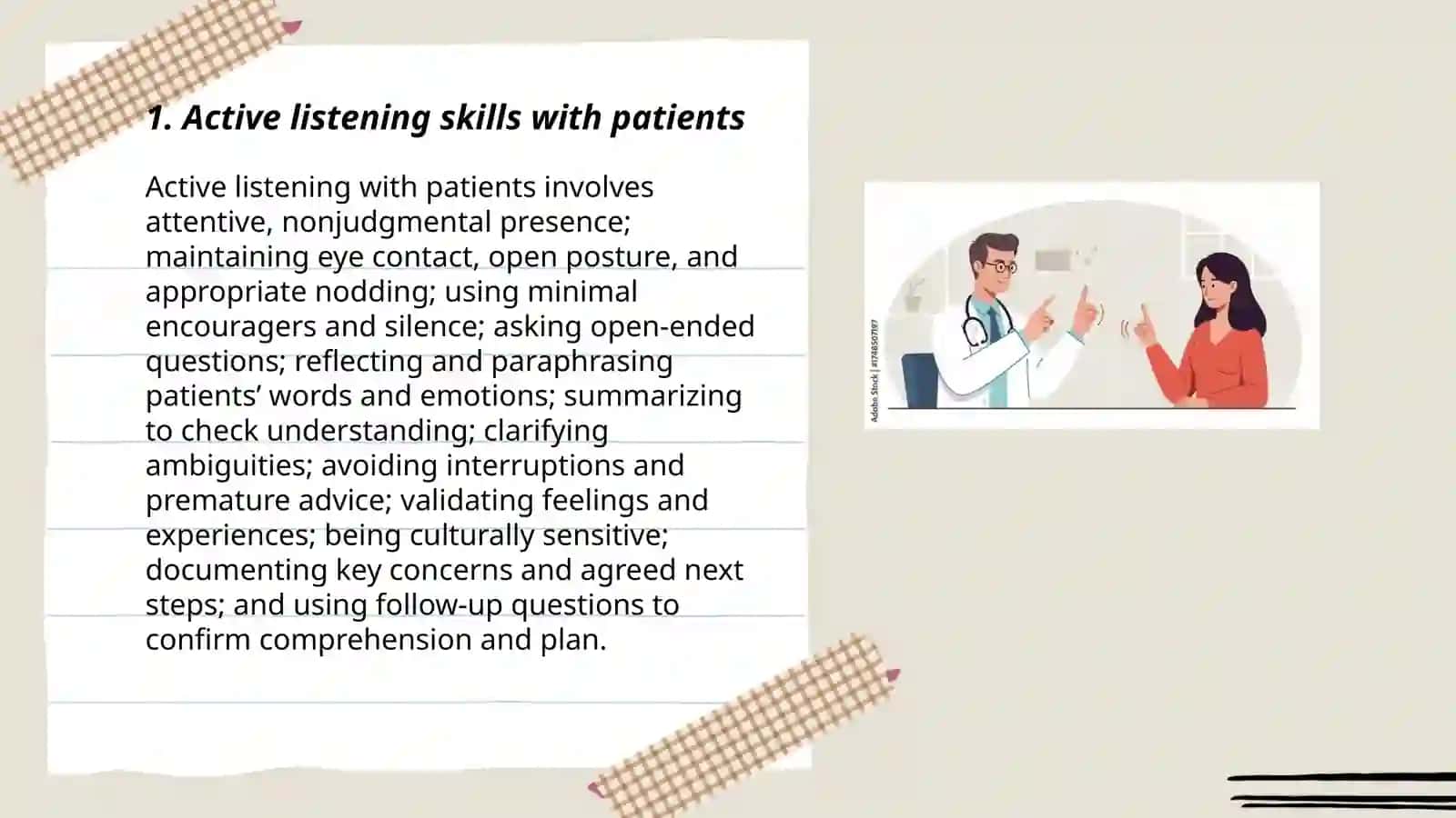 Communicating with patient 3