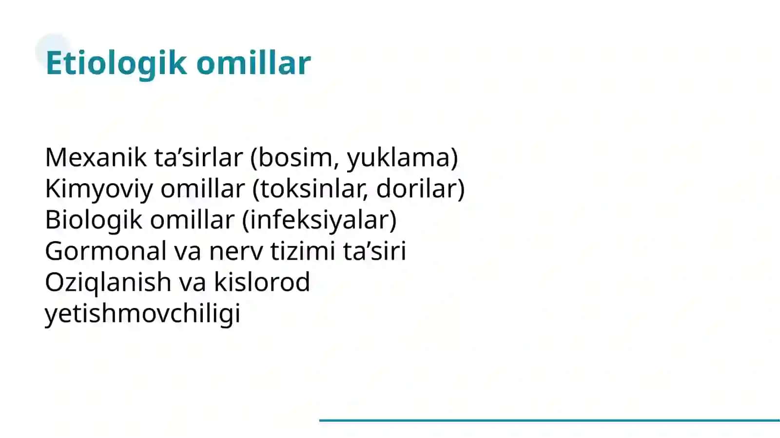 Hujayra va toʻqimalarning moslashuv reaksiyasi 3