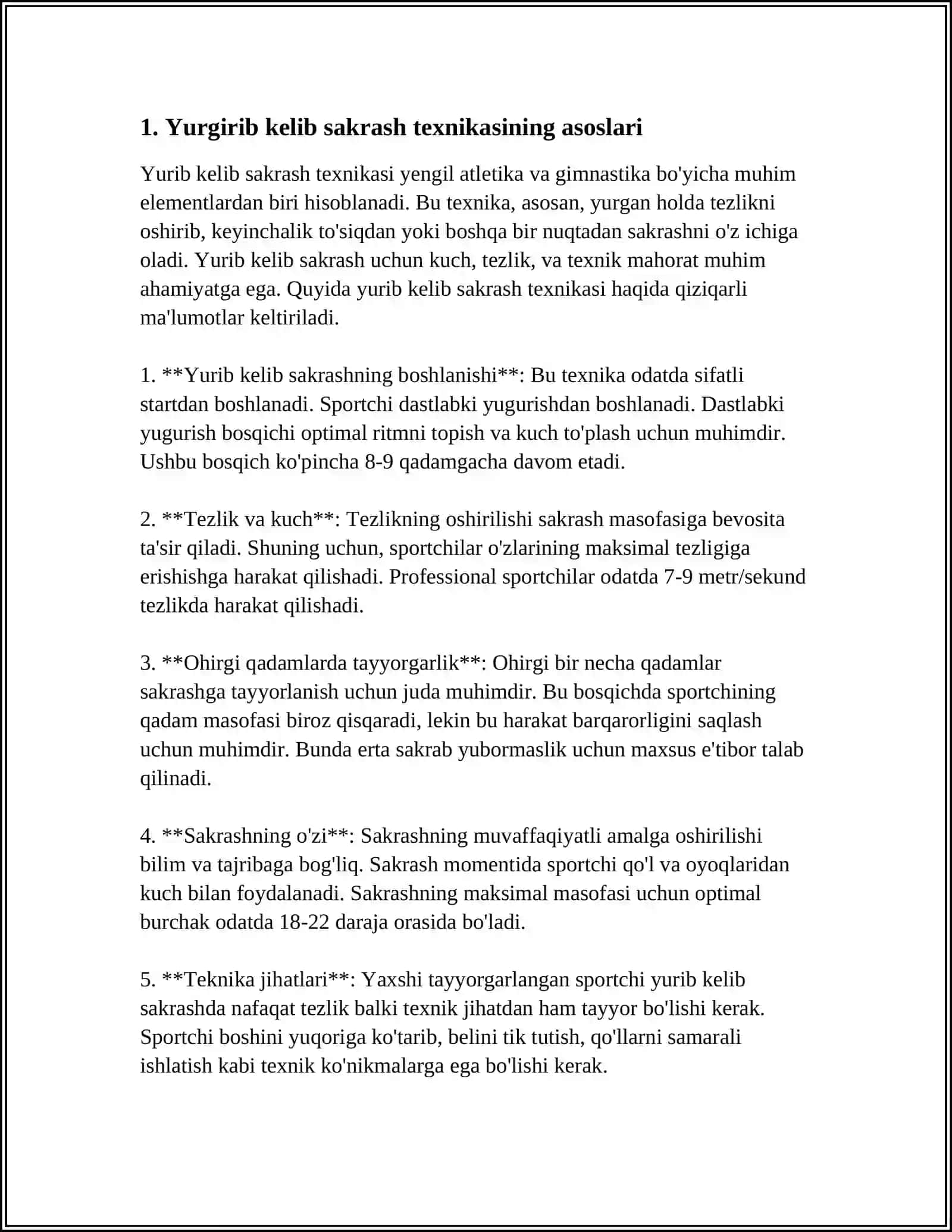 YUGURIB KELIB OʻZUNLIKGA SAKRASH TEXNIKASINI OʻRGANISH 3