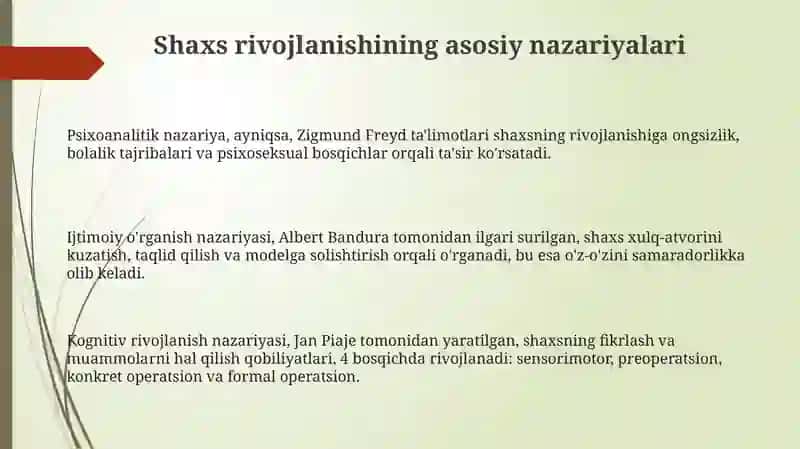 Shaxsning rivojlanishi va ijtimoiy lashuvi 3