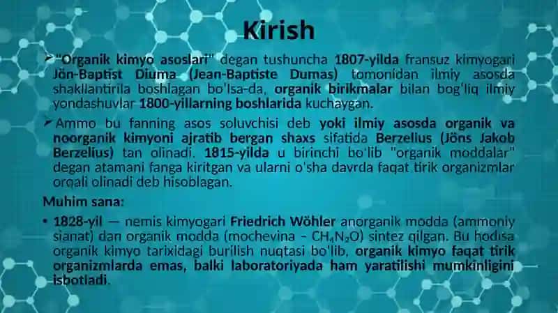 Organik kimyo asoslari 3