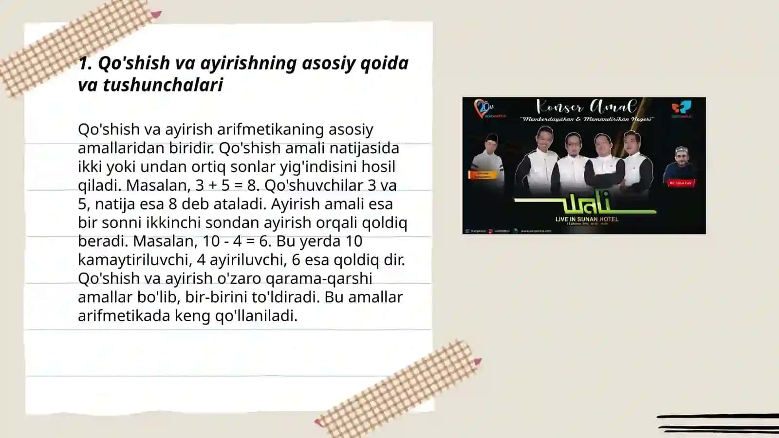 Qo'shish va Ayirish 3