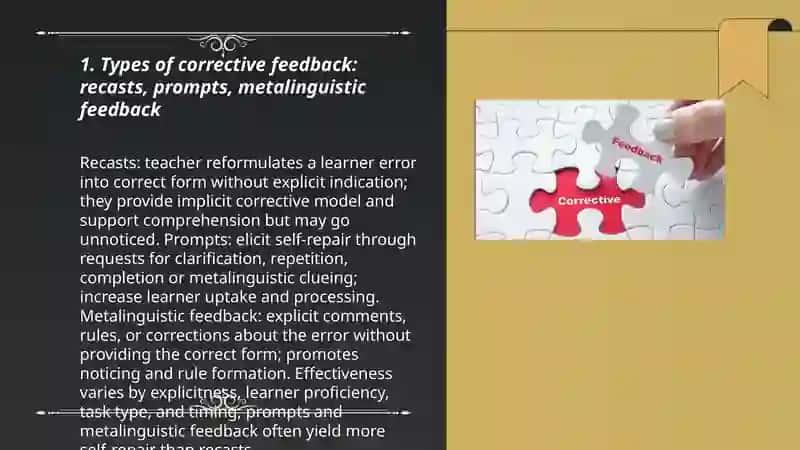 The role of feedback and error correction in language learning 3