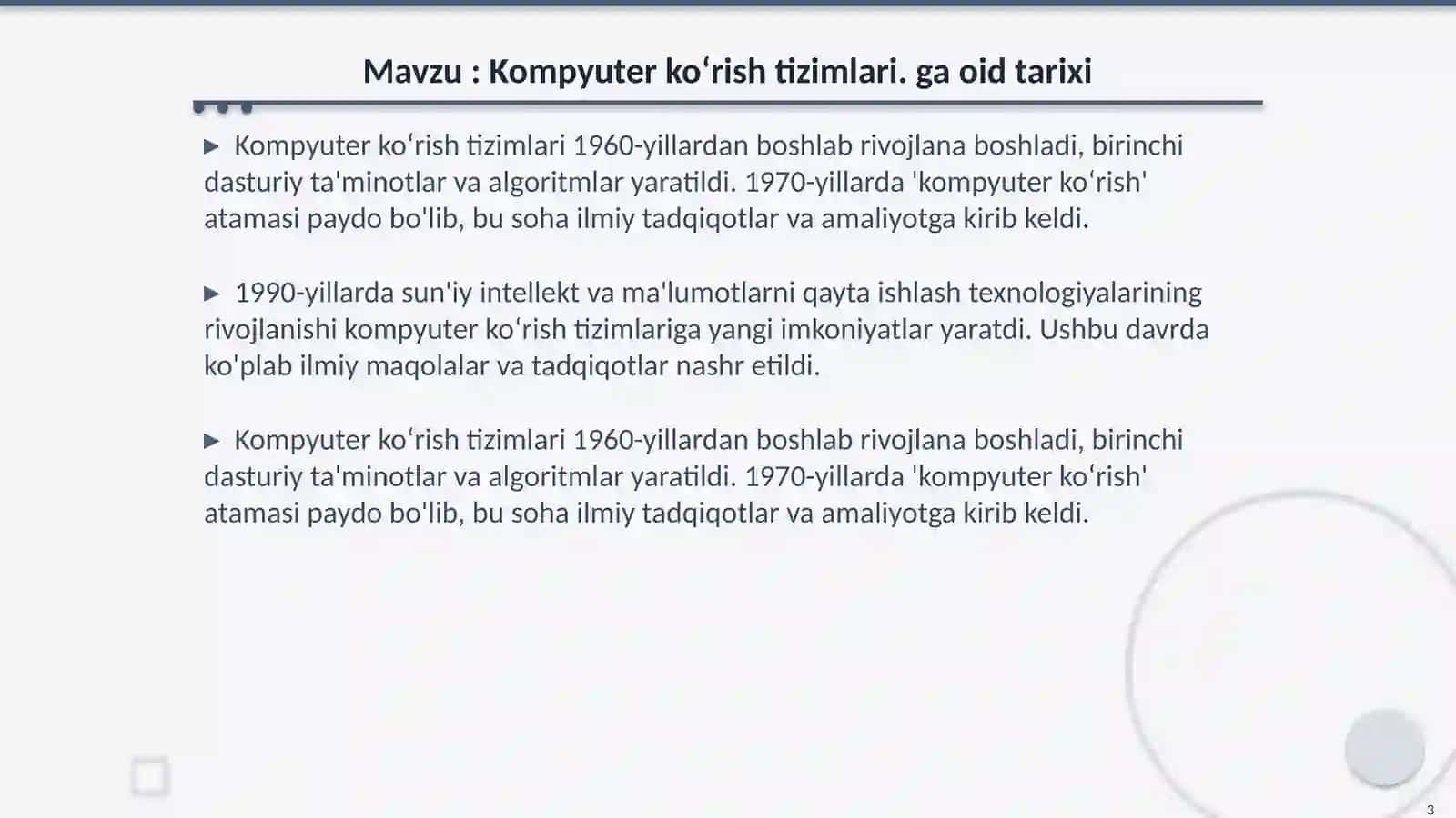 Kompyuter koʻrish tizimlari 3