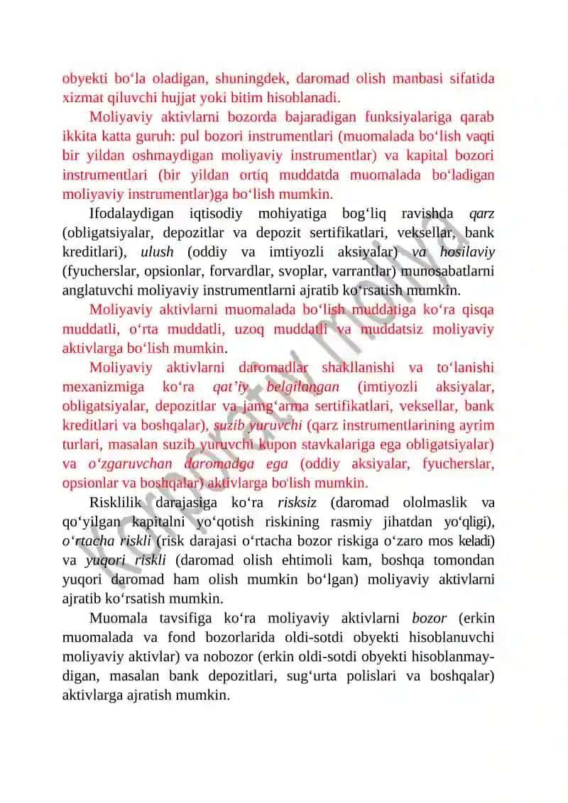 MOLIYAVIY AKTIVLAR DAROMADLILIGINI BAHOLASH VA BOHOLASH MODELI 3