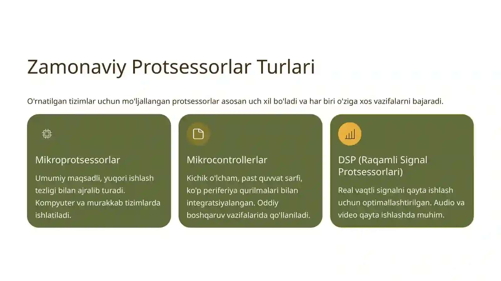 O'rnatilgan Tizimlarda Qo'llaniladigan Zamonaviy Protsessorlar va Ularning Xususiyatlari 3