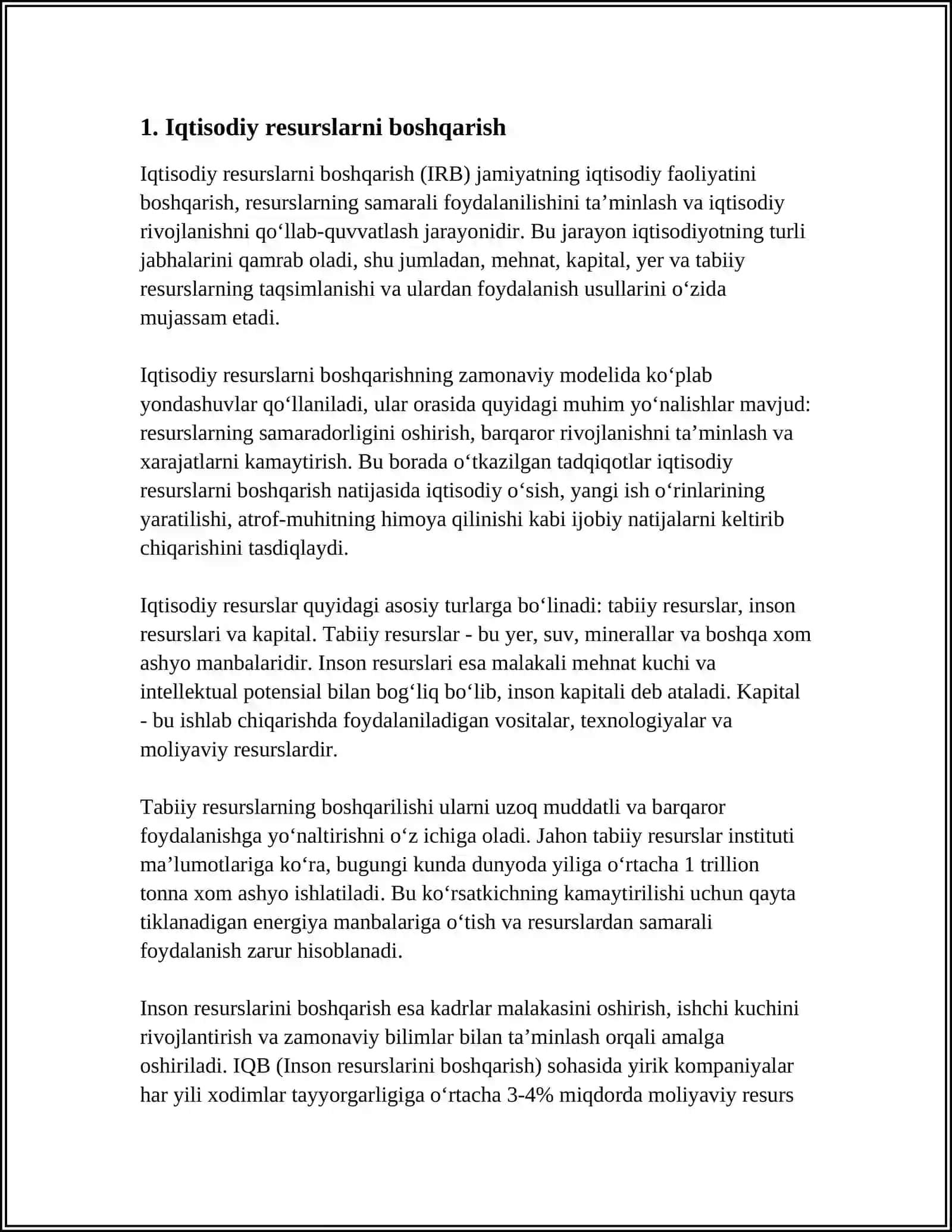 TADBIRKORLIK MASYLYATI ( IQTISODIYOT NAZARIYASI) 3