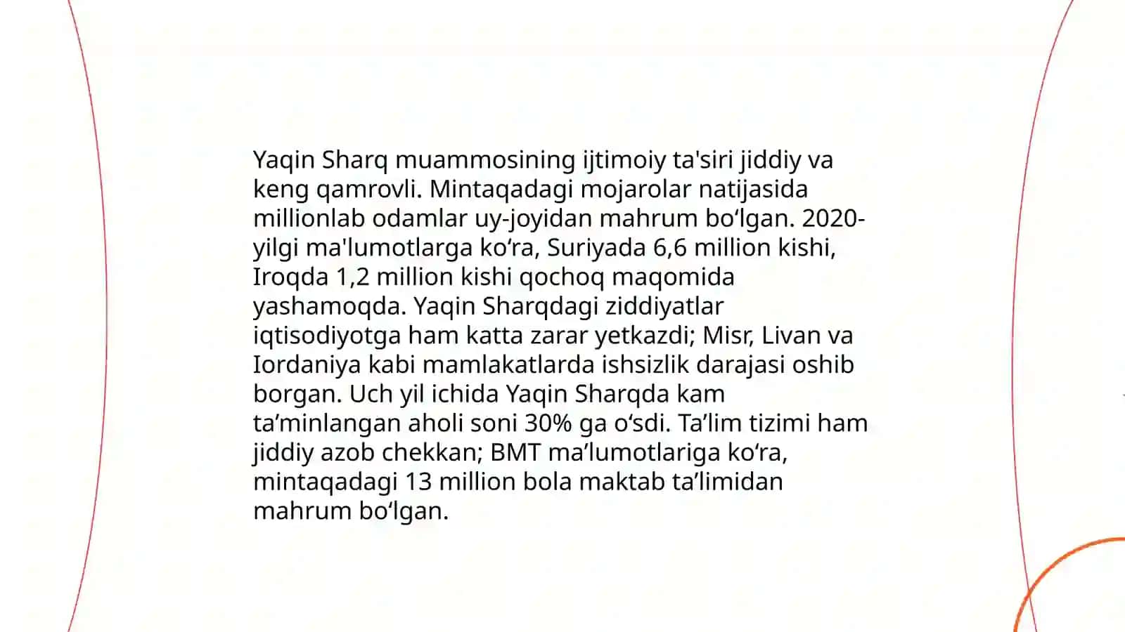 Yaqin Sharq muammosi mintaqaga ta'siri 3