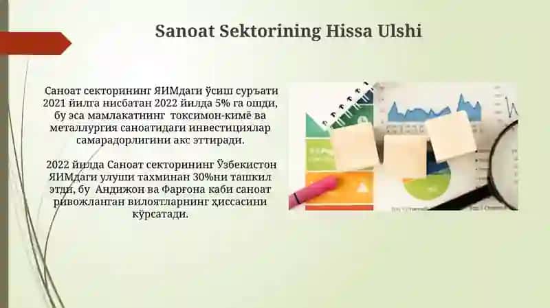 Òzbekistonda yalpi ichki mahsulotning tarmoq tuzilmasi tahlili 3