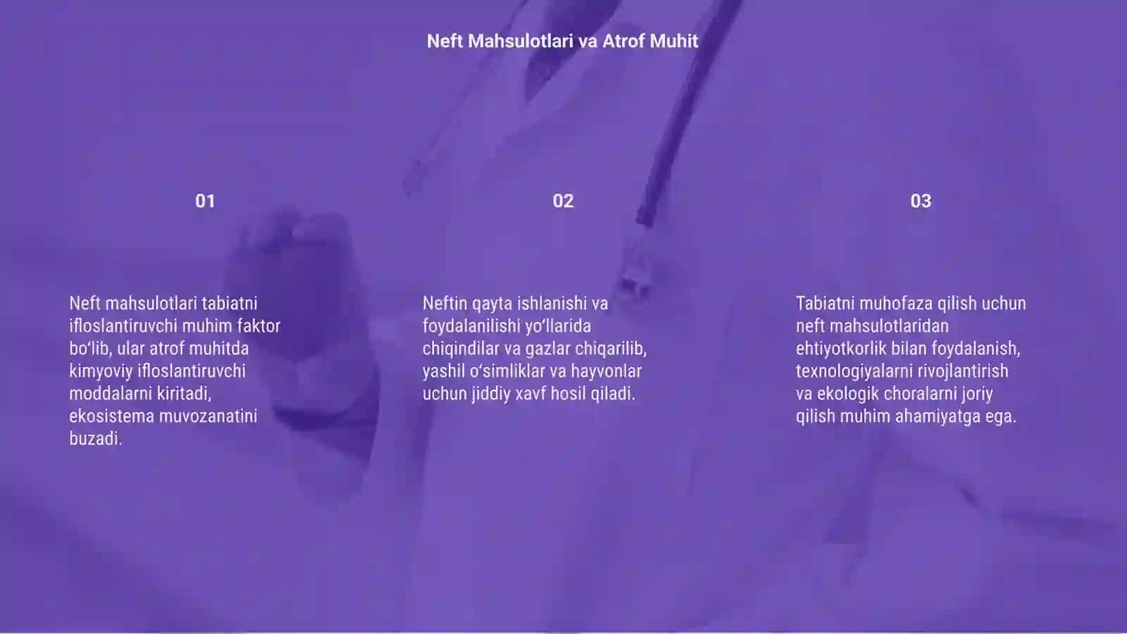 Neft mahsulotlarini tabiatni ifloslantirish 3