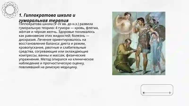 «Древние методы лечения в Риме и Греции» 3