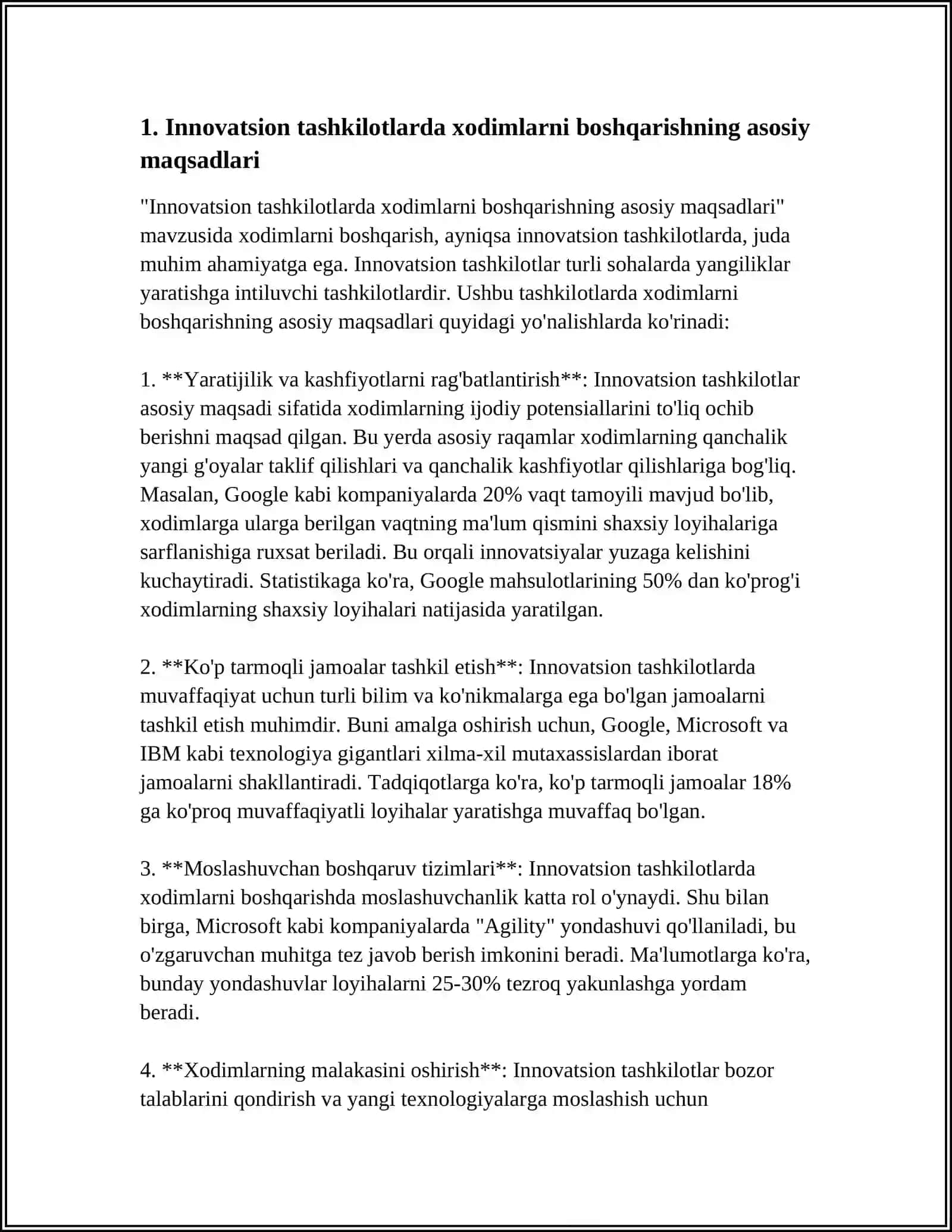 Xodimlarni boshqarish Xususiyatlar 3