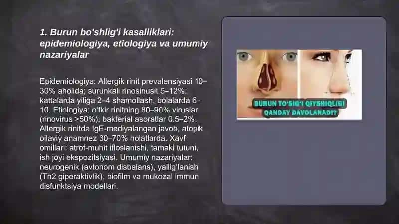 Burun boʼshligʼi kasalliklari klinikasi va davosi 3