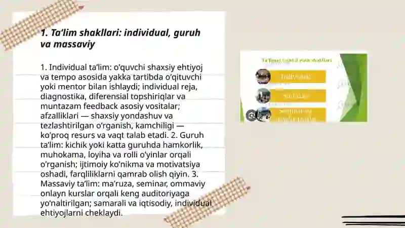 Taʼlimni shakllari metodlari va vositalari 3