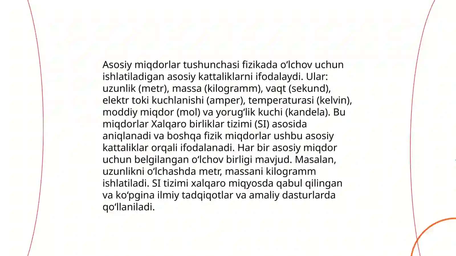 ASOSIY MIQDORLAR VA ULARNI O'LCHOV BIRLIKLARINI O'RGATISH METODIKASI 3