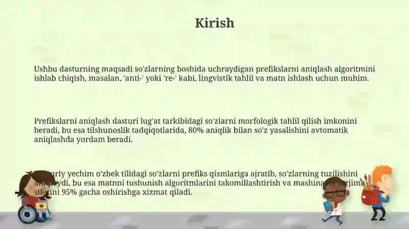 Prefikslarni Aniqlash Dasturi 3