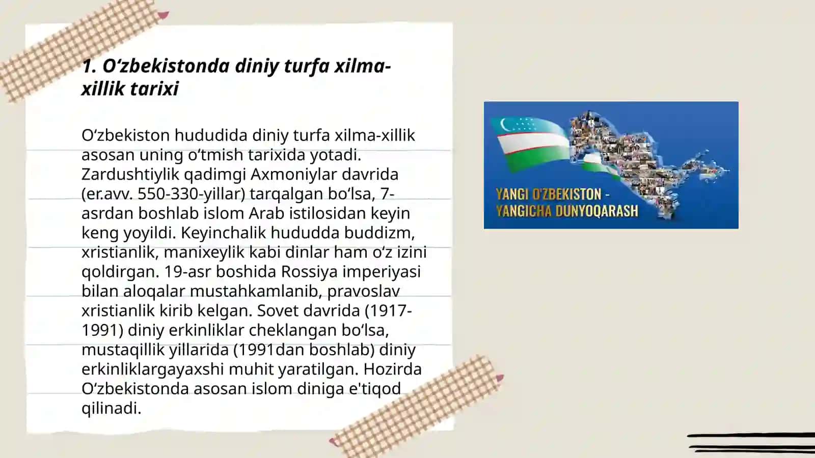 Õzbekistonda konfessiyalararo diniy bağrikenglikning tarixiy tajribasi 3