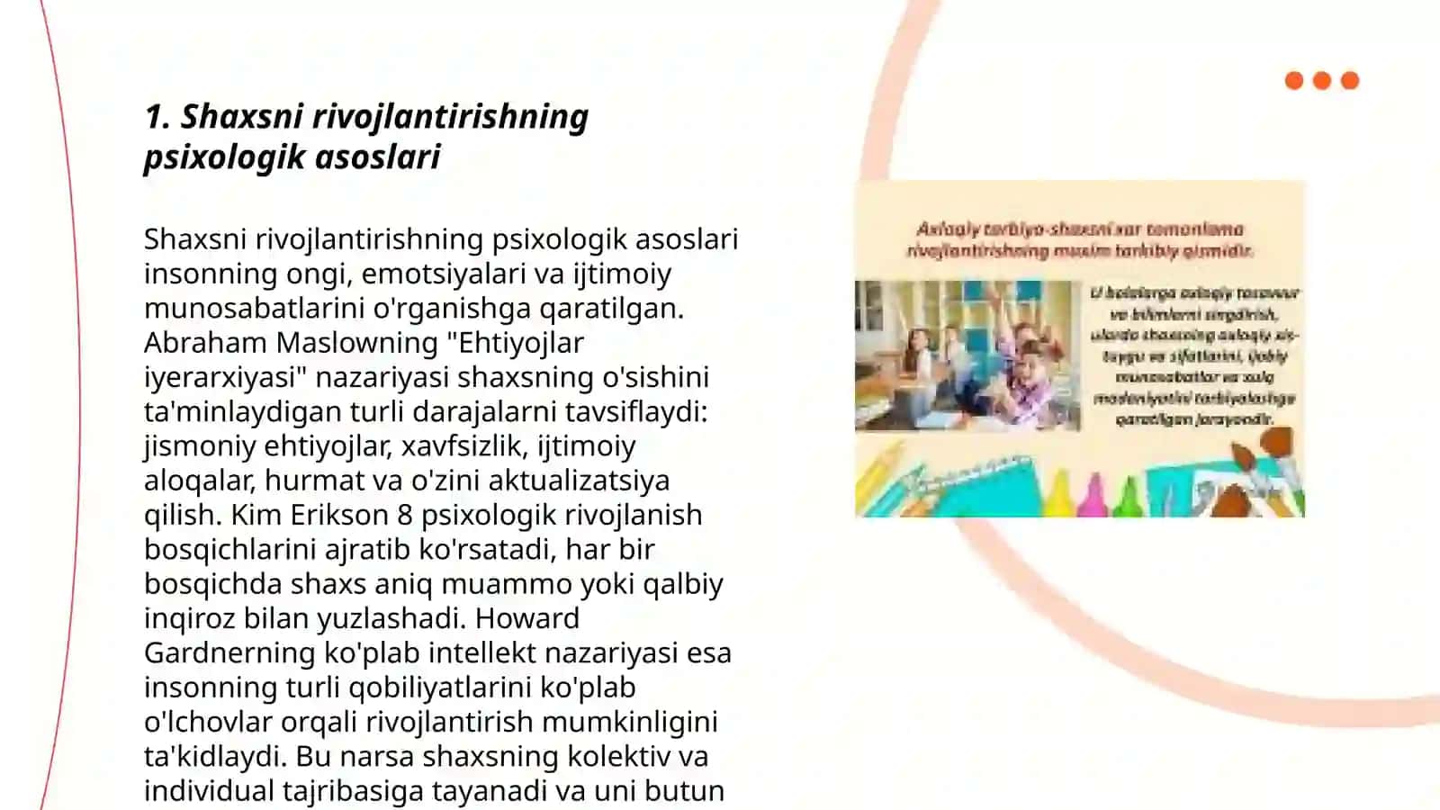 Pedagogikaning umumiy asoslari: Shaxsning rivojlanishi,tarbiyasi va ijtimoiylashuvi 3