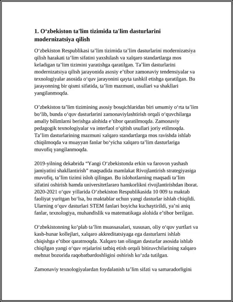 OʻZBEKISTON TA'LIM TIZIMIDA MODERNIZATSIYA 3
