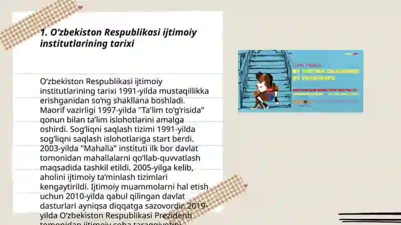 O‘zbekiston Respublikasida ijtimoiy institutlar faoliyati va ularning samaradorligi 3